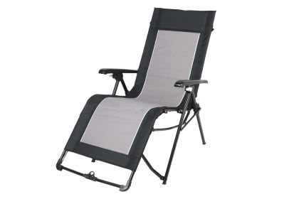 Zero Gravity Recliner Camping Chair; Black