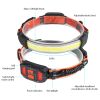 2Packs Rechargeable Headlamp 3 Light Modes White Red Light Headlight Band Flashlight Hand-free Head Torch for Fishing Camping Hiking Running