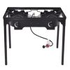 150000 BTU Double Burner Outdoor Stove BBQ Grill