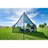 Tarp Shed, 9' x 9', with UV Protection and Roll Up Screen Wall