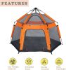 Kids Play Tent Pop Up Portable Hexagon Playhouse for Backyard Patio Indoor Outdoor Breathable Tent House