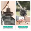 Camping Fan with Lantern 10000mAh Rechargeable Battery Powered Portable Tripod Fan for Tent with Hanging Hook