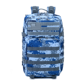 Sports Travel Backpack Army Fan Tactical Camouflage Backpack Sports Outdoor Backpack Travel Bag (Color: Navy Blue)