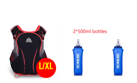 Running Water Bag Backpack Sports Vest (Option: Bag S M 2pcs 500ml BTL)