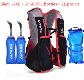 Running Water Bag Backpack Sports Vest (Option: Bag LXL 2pcs 600ml BTL 2L)