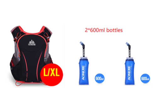 Running Water Bag Backpack Sports Vest (Option: Bag LXL 2pcs 600ml BTL)