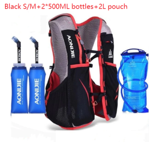 Running Water Bag Backpack Sports Vest (Option: Bag S M 2pcs 500ml BTL 2L)