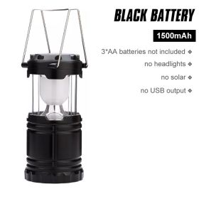 Solar LED Camping Light Portable Camping Lamp USB Rechargeable Flashlight Emergency Tent Lamp Torch Waterproof Lighting Outdoor (Ships From: CN)