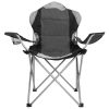 camFoldable Camping Chair Heavy Duty Steel Lawn Chair Padded Seat Arm Back Beach Chair 330LBS Max Load with Cup Holder Carry Bag