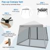 10 x 10 Feet Pop Up Canopy with Mesh Sidewalls and Roller Bag